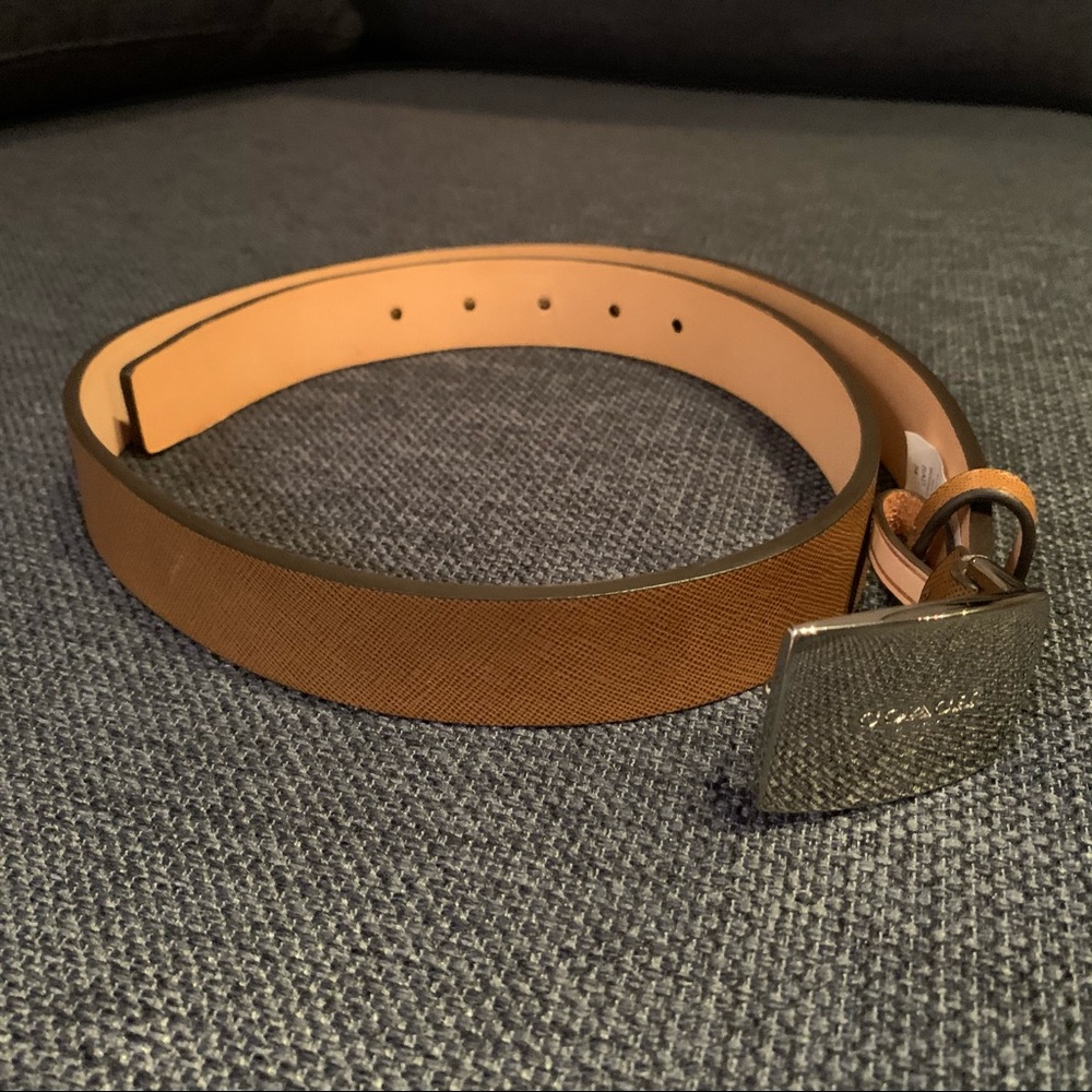 Men’s Coach light brown dress belt - 34”